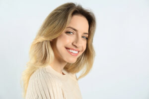woman smiling